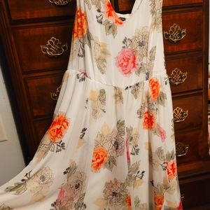 Torrid White Chiffon Dress sx 3 NWT